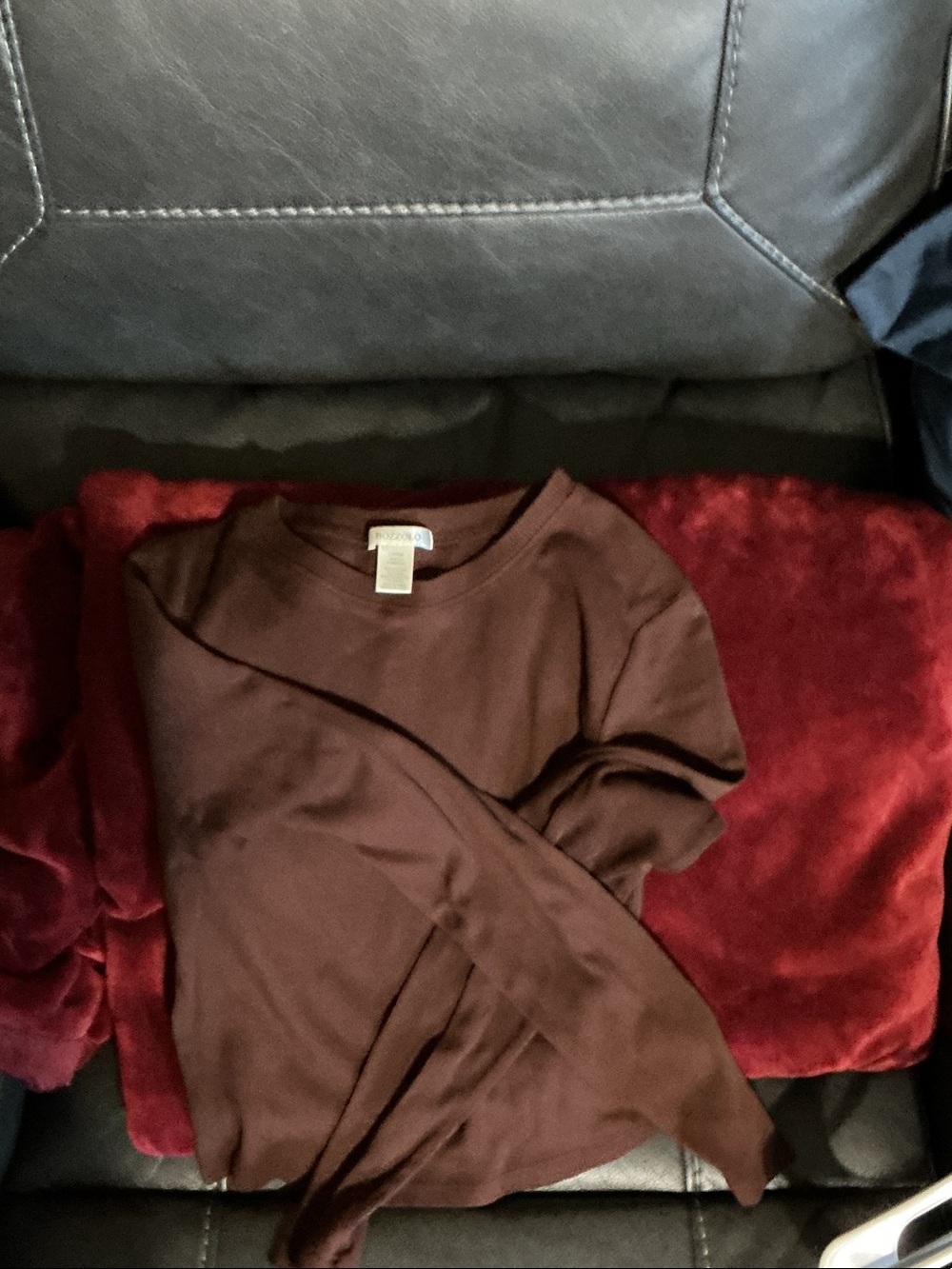 Bozzolo Women's Crewneck Sweater in Deep Brown